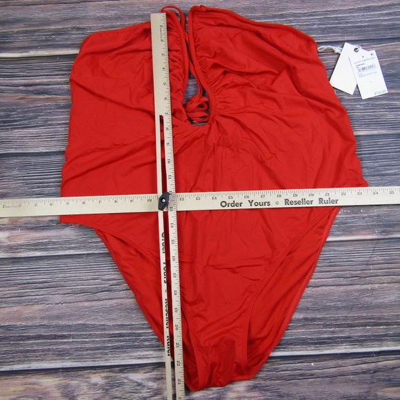 Good American NEW 4XL Size 7 Red Leilani One Piece Swimsuit Beach Summer Keyhole - Picture 7 of 11